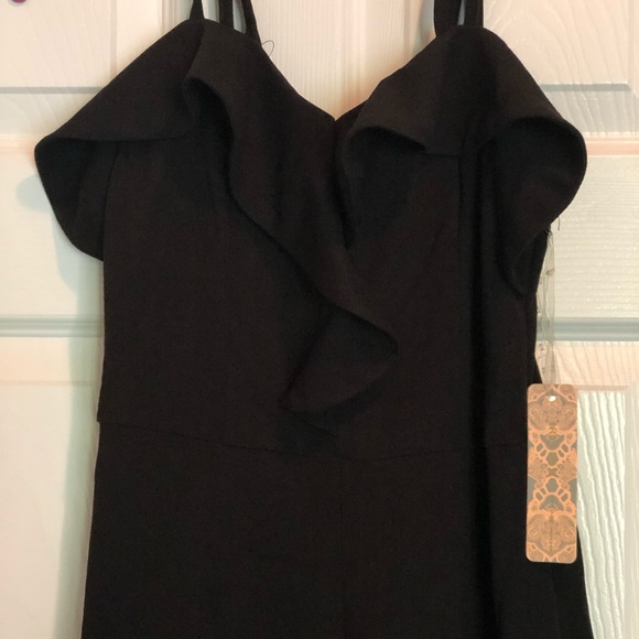 iris Other - Black Ruffle Romper